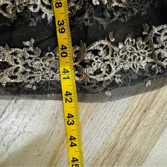 MARCHESA Metallic Filigree Midi Dress NEW - Picture 9 of 9